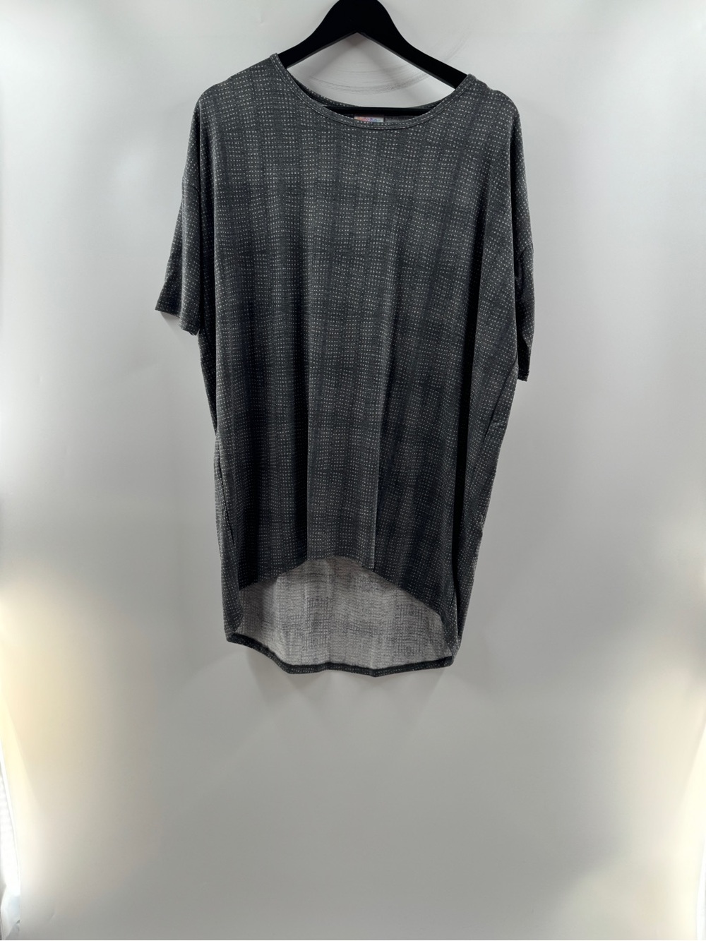 🧸 LuLaRoe Irma Charcoal Grey High Low Tunic Top – Women's Small NWT